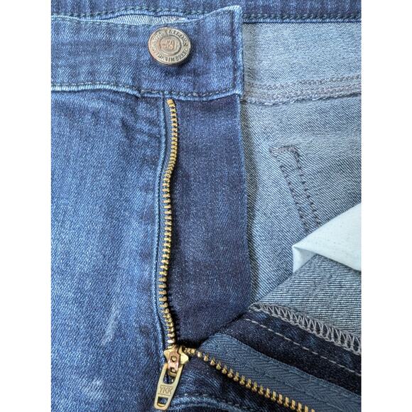 Mavi Jeans Jake Slim Leg Mens 34x32 Blue Dark Wash Distressed - Picture 4 of 9